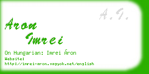 aron imrei business card